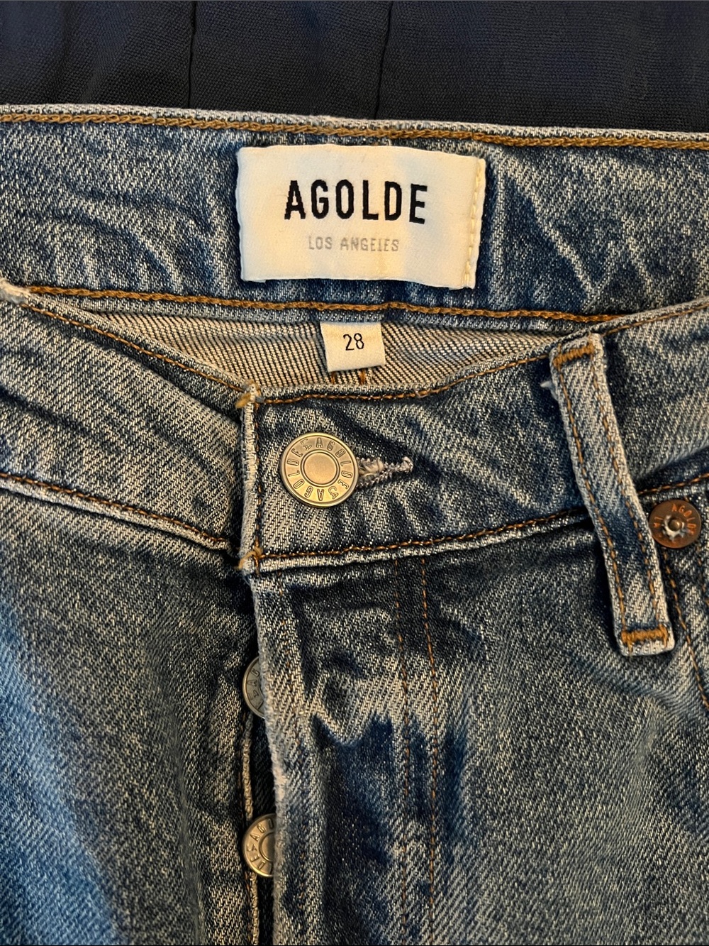 AGOLDE Riley Long High Rise Straight Leg Jean - Picture 5 of 6